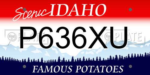 P636XU Idaho License Plate