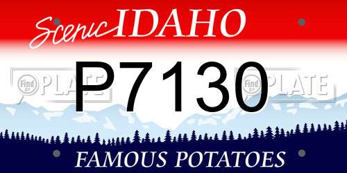 P7130 Idaho License Plate