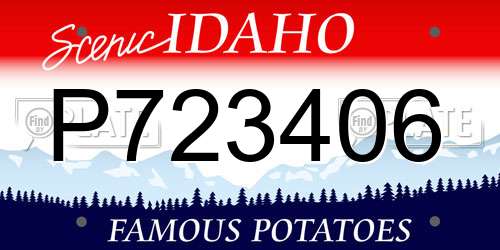 P723406 Idaho License Plate
