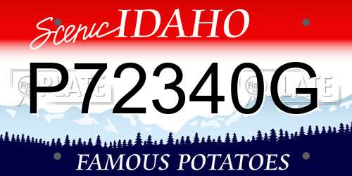 P72340G Idaho License Plate