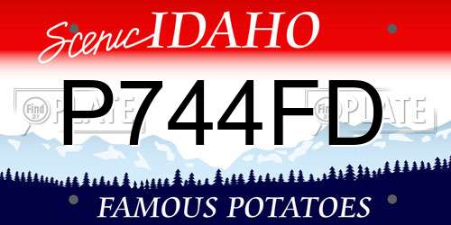 P744FD Idaho License Plate