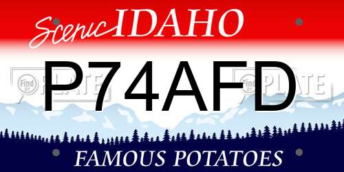 P74AFD Idaho License Plate
