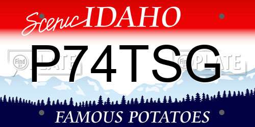 P74TSG Idaho License Plate