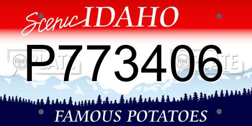 P773406 Idaho License Plate