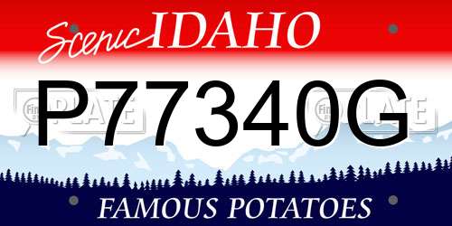 P77340G Idaho License Plate