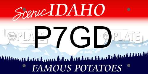 P7GD Idaho License Plate