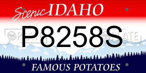 P8258S Idaho License Plate