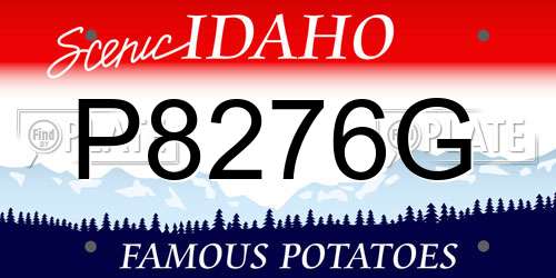 P8276G Idaho License Plate
