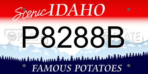 P8288B Idaho License Plate