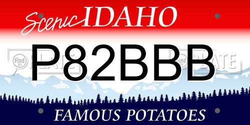 P82BBB Idaho License Plate