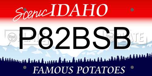 P82BSB Idaho License Plate