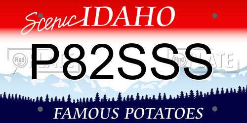 P82SSS Idaho License Plate
