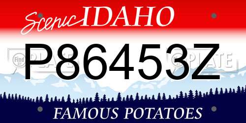 P86453Z Idaho License Plate