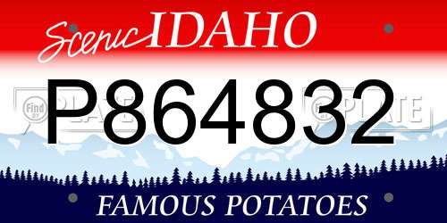 P864832 Idaho License Plate