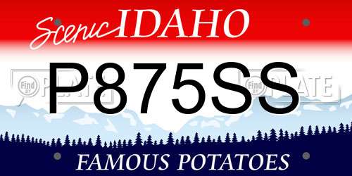 P875SS Idaho License Plate