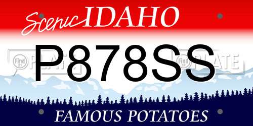 P878SS Idaho License Plate