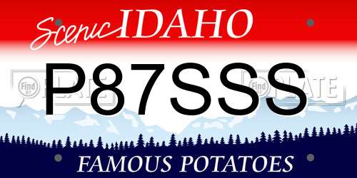 P87SSS Idaho License Plate