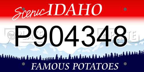 P904348 Idaho License Plate