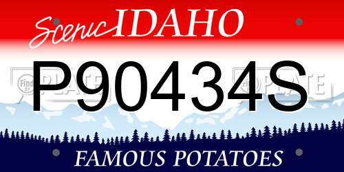 P90434S Idaho License Plate