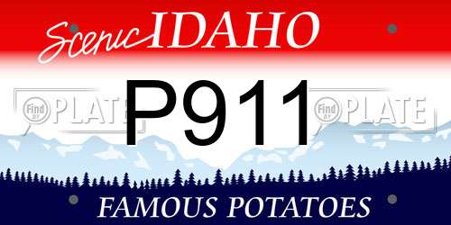 P911 Idaho License Plate