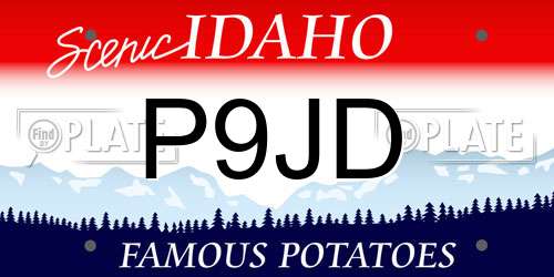 P9JD Idaho License Plate