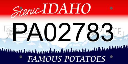 PA02783 Idaho License Plate