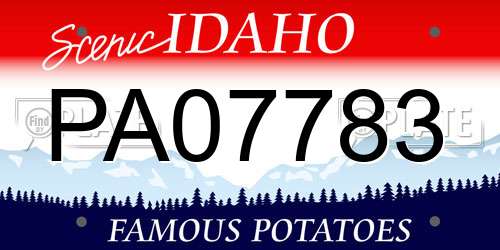 PA07783 Idaho License Plate