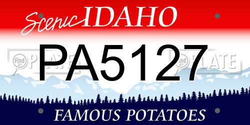 PA5127 Idaho License Plate