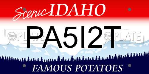 PA5I2T Idaho License Plate