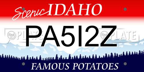 PA5I2Z Idaho License Plate