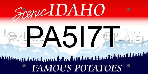 PA5I7T Idaho License Plate