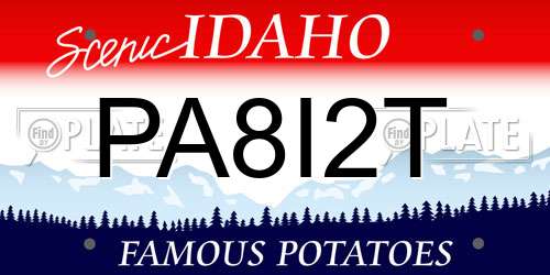 PA8I2T Idaho License Plate