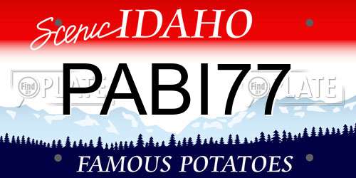 PABI77 Idaho License Plate