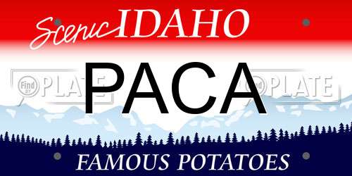 PACA Idaho License Plate