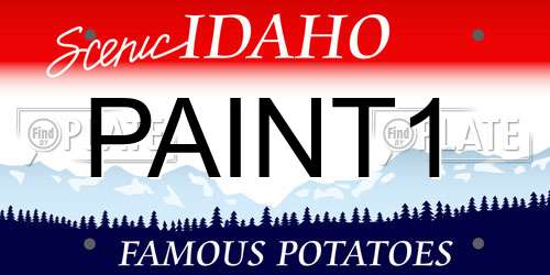 PAINT1 Idaho License Plate
