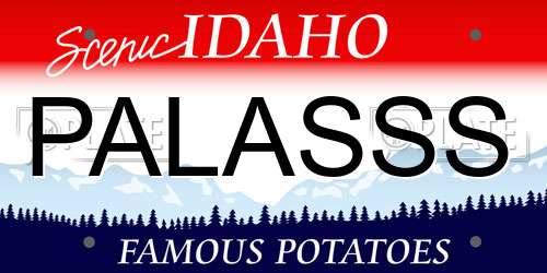 PALASSS Idaho License Plate