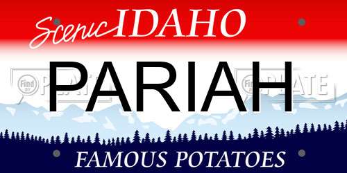 PARIAH Idaho License Plate