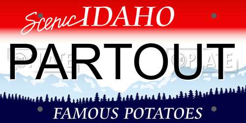 PARTOUT Idaho License Plate