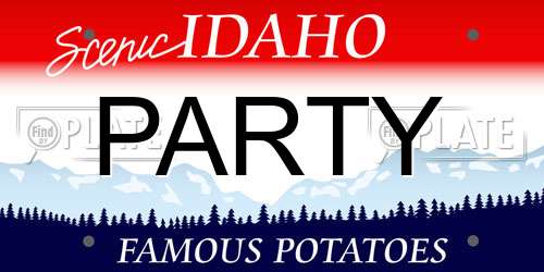PARTY Idaho License Plate