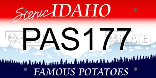 PAS177 Idaho License Plate