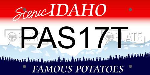 PAS17T Idaho License Plate