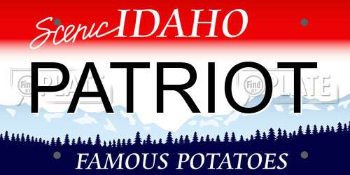 PATRIOT Idaho License Plate