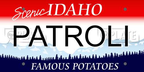 PATROLI Idaho License Plate