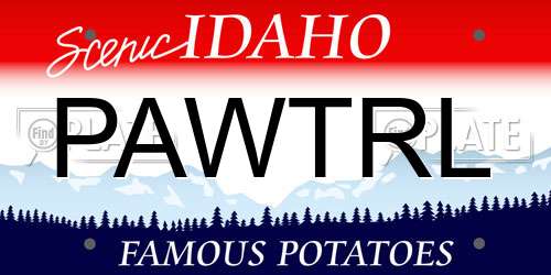 PAWTRL Idaho License Plate