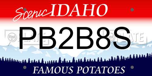PB2B8S Idaho License Plate