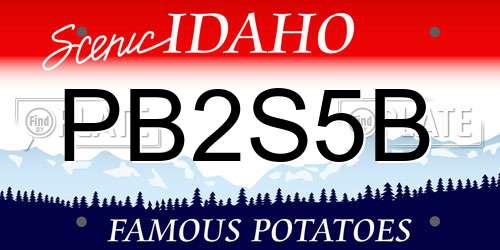 PB2S5B Idaho License Plate