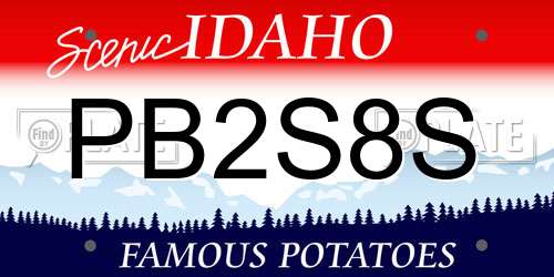 PB2S8S Idaho License Plate