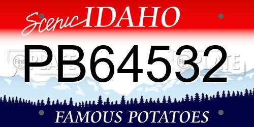 PB64532 Idaho License Plate