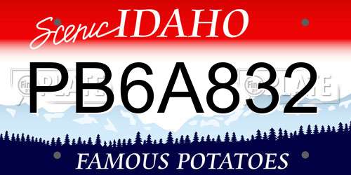 PB6A832 Idaho License Plate