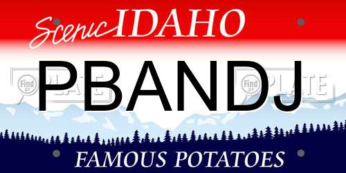 PBANDJ Idaho License Plate